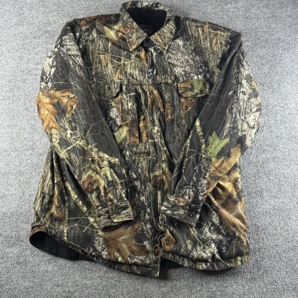 Drake Waterfowl Jacket Mens L Realtree Camo Fleece Full Zip Hunting Outdoors‎